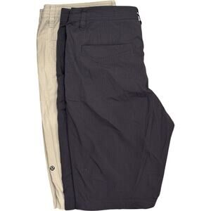 2 Lululemon Kahuna 10.5" Golf Chino Shorts Men's Size 36 Stretch Nylon Bermuda